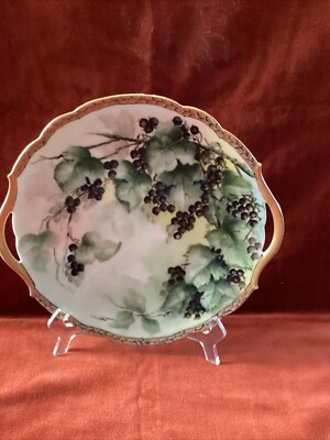 Antique T &V Limoges France Oval Cake Plate 10 x11  Signed 1902