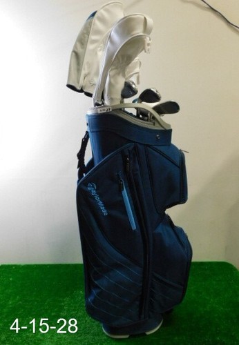 Juego de golf completo TaylorMade Kalea Premier para mujer diestro azul marino/gris damas con bolsa nuevo