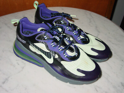 2019 Nike Air Max 270 React Future Swoosh CT1617-001 Black/Purple Shoes! Size 11