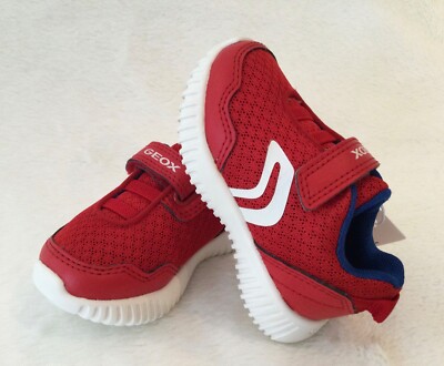 Geox Toddler Boys Waviness Red/Navy Trainer Size RRP UK
