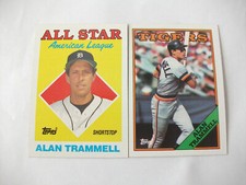 (2)1988 TOPPS ALAN TRAMMELL # 320 & '87 ALL STAR # 389 BASEBALL CARDS (TIGERS)