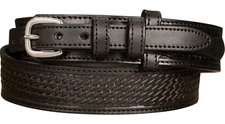 Black Basket Weave Ranger Belt with Small Stitching Quality USA Handcrafted