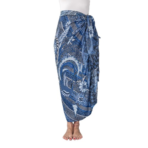 Vestido de playa de tela Sarong falda envolvente bufanda pareo pañuelo de playa toalla de playa - Imagen 2 de 18