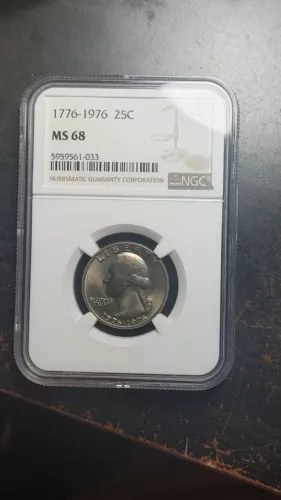 1776 1976 Washington Bicentennial Quarter 25C NGC MS68 Registry             2435