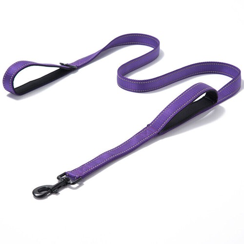Dog Walking Lead with 2 Handles Dual Reflective Traffic Padded Dog Leash Control - Picture 17 of 24