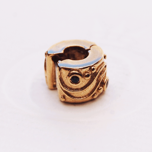 Gen. Pandora 14ct. Gold Clip with Sapphire "Babbling Brook" - 750418SA - retired - Picture 5 of 5