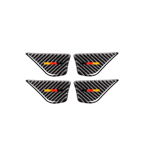 4Pcs Carbon For Mercedes Benz C Class W205 C180 C200 C300 Door Handle Bowl Cover - Picture 5 of 6