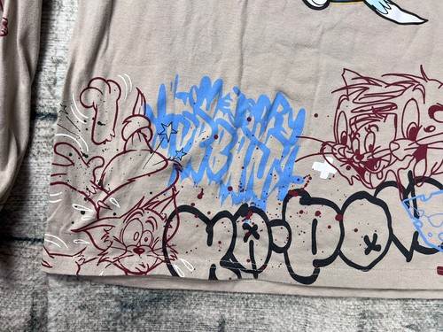 Tom und Jerry Shirt Herren Pullover Langarm Grafikdruck Graffiti 3XL - Bild 2 von 12