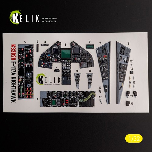 Lockheed F-117A - Calcomanía 3D interior tipo 2 (para kit modelo trompetista) 1:32 K32028 - Imagen 2 de 5