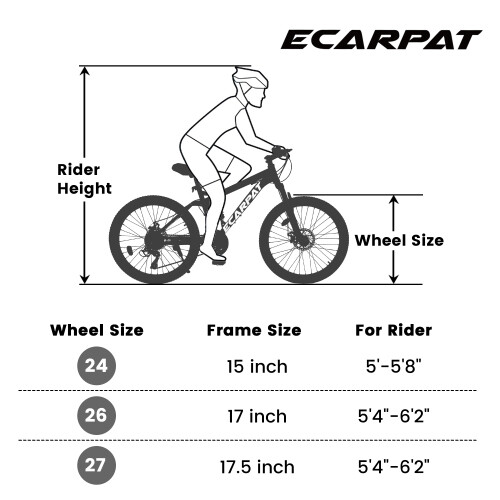 26'' Mountain Bike MTB Carbon Steel Frame 21-speed Rear Shock Absorber Bicycles - Picture 7 of 7