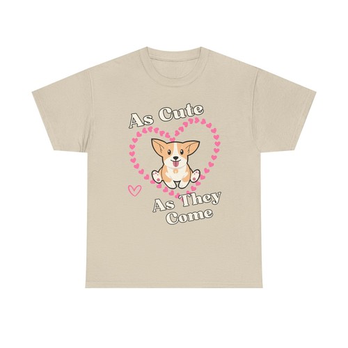 As Cute as They Come Corgi Dog Cotton T-Shirt, Multiple Colors, Sizes & Unisex - Picture 14 of 93