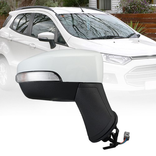 White Door Wing Mirror For 2011-2017 Ford Ecosport Right Driver Turn Signal RH - Picture 1 of 6