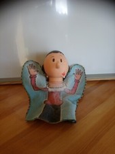 Peluche marionnette à main tête en dur Olive femme de Popeye vintage 