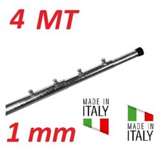 PALO TELESCOPICO 4 METRI 2 PZ DA 2 MT SPESSORE 1 MM ZINCATO A FUOCO MADE IN ITAL