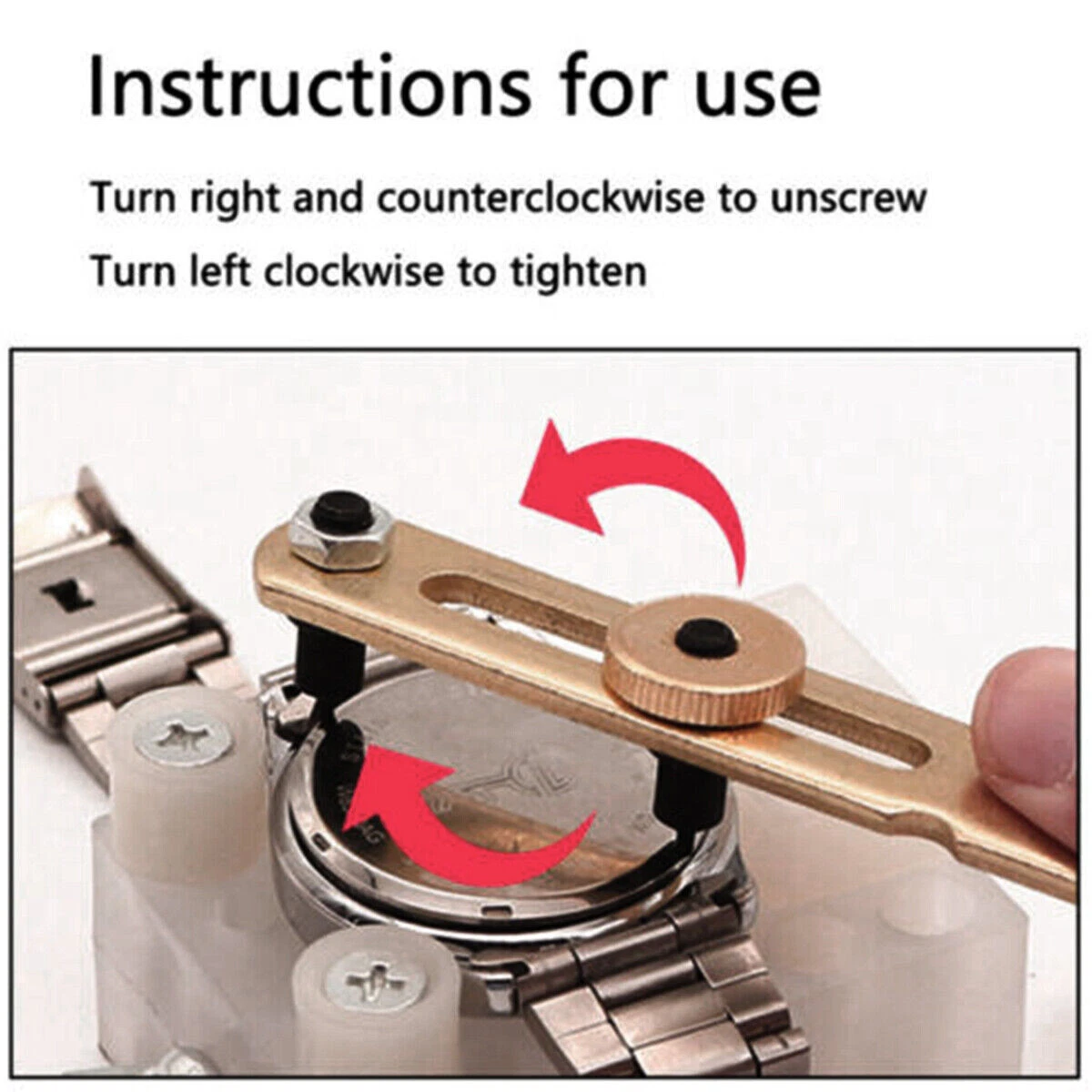 Watch Wrench Back Case Opener Battery Change Remover Screw Repair