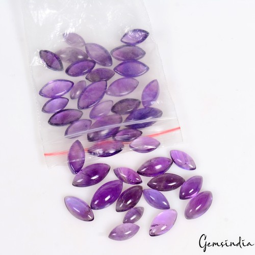 39 piezas piedras preciosas sueltas sin tratar cabina marquesa amatista púrpura natural ~95,20 quilates - Imagen 2 de 5