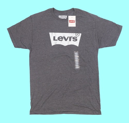 Levi's T Shirt Levis Strauss Gray Batwing Levis 50% Cotton, 50% Polyester MEDIUM