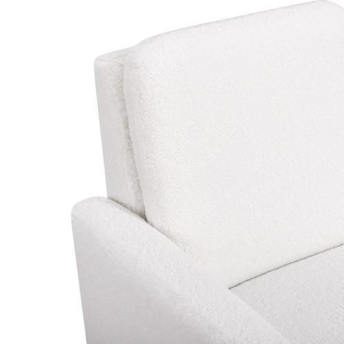 Sherpa Accent Chair White Teddy Fabric Upholstered Comfortable Arm Chair Sofa US - Picture 11 of 12