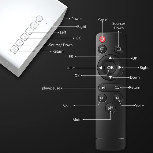 MINI Projector Portable Home Theater Smart TV Laser Beamer 3D Cinema LED Video - Picture 13 of 15