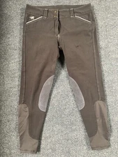 SmartPak Piper Breeches Original Low Rise Side Zip 30R Charcoal/Light Grey