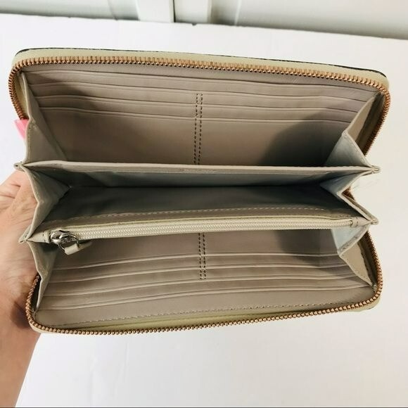 COACH Parchment Studded Zip Around Wallet | eBay