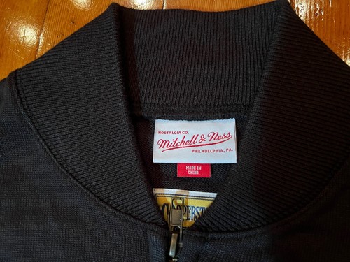 San Francisco Giants Sweater Dugout Jacket Retro Mitchell & Ness Medium New MLB - Picture 6 of 6