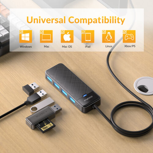 USB A 3.0 HUB Verteiler Splitter Adapter Super Speed Datenhub 4 Port für Laptop - Bild 4 von 10