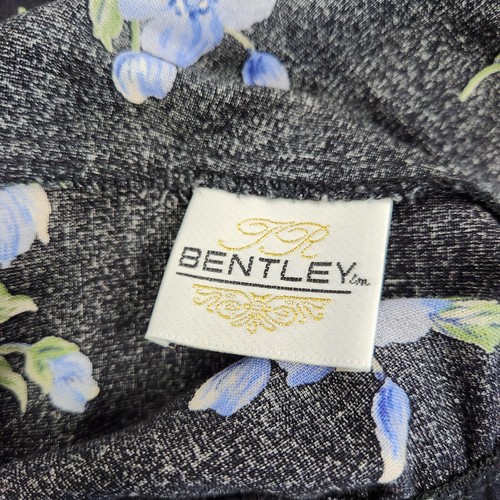 Vintage TR Bentley Womens Skirt Long Floral Rayon Black Button Front Floral - Picture 8 of 8