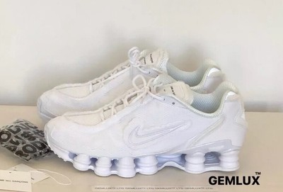 nike shox tl comme des garcons white