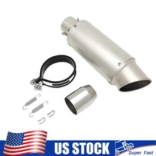 Universal Motorcycle 38-51mm Exhaust Muffler Tips Tail Link Pipe Slip on 300mm