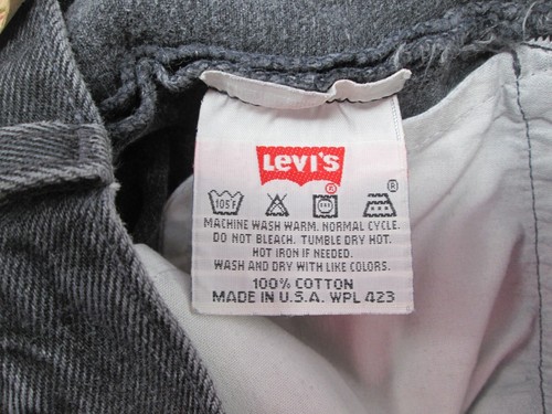 Vintage Levis 501 Black Button Fly Made in USA 501-0660 32x30 *actual 31x30 - Picture 5 of 15