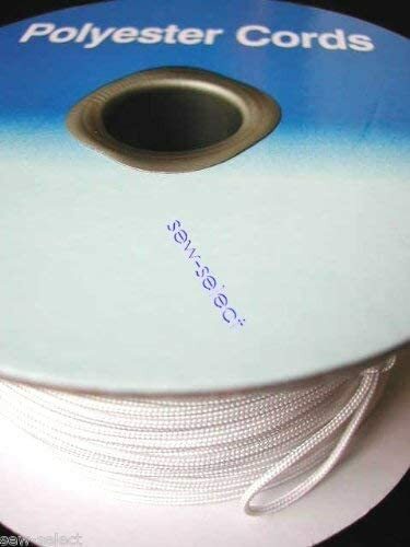 100 mt Rollo Cordón Ciego Romano FUERTE Blanco 1,2 mm Carrete a Granel Cuerda - Imagen 3 de 4