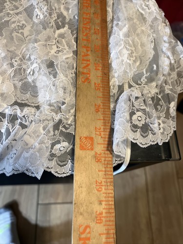 VTG Shirley Of Hollywood Short Bridal Ruffle Trim Lace Sheer Nylon One Sz cp2 - Picture 9 of 11