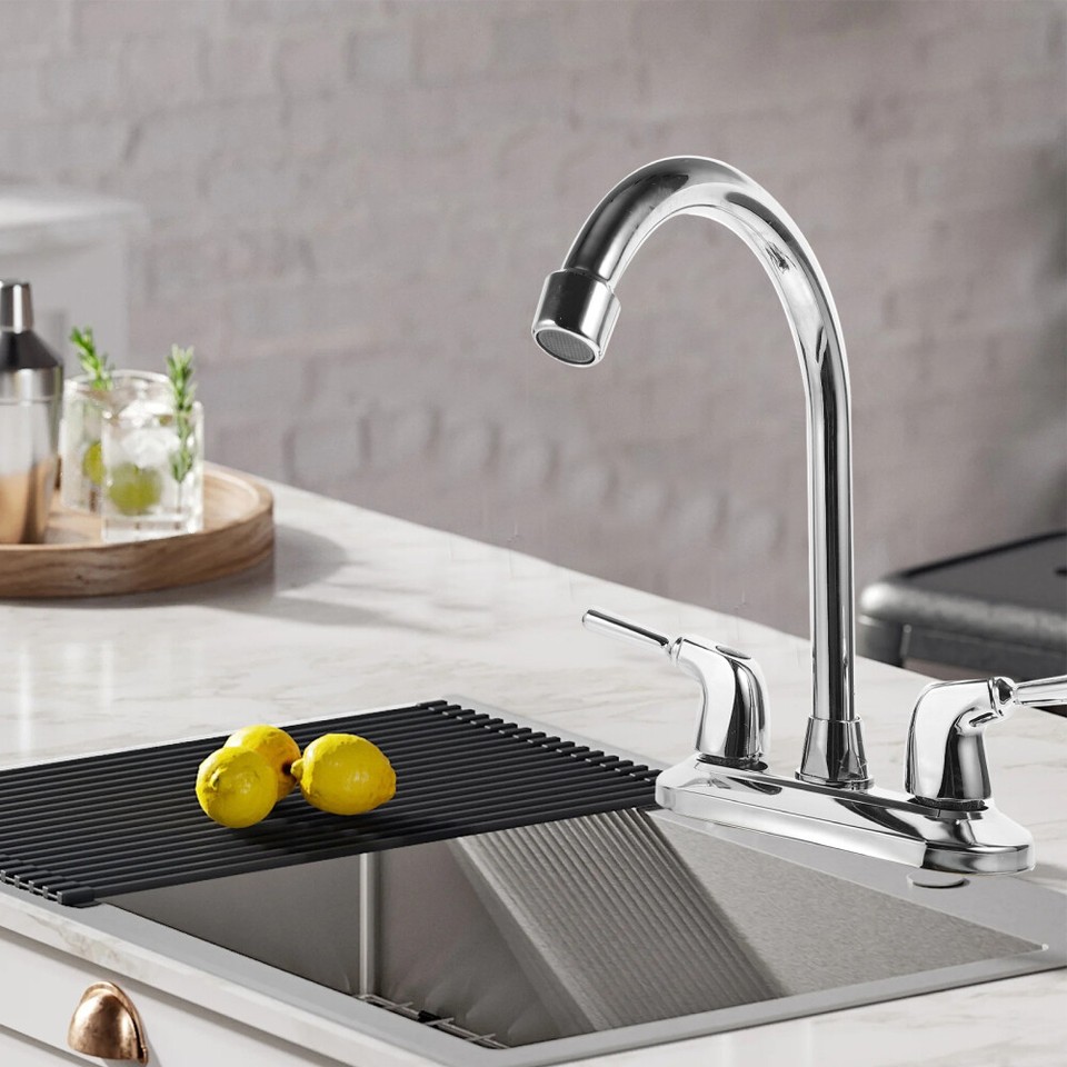 Kitchen Sink Faucet Bar Faucets for Tap Double Switch Steel Color eBay