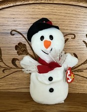 Ty Snowball 1997 Snowman Bear PVC 7 Beanie Baby MWMT
