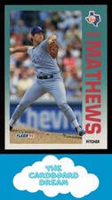 Terry Mathews 1992 Fleer #310 RC Rookie Texas Rangers Baseball Card. rookie card picture