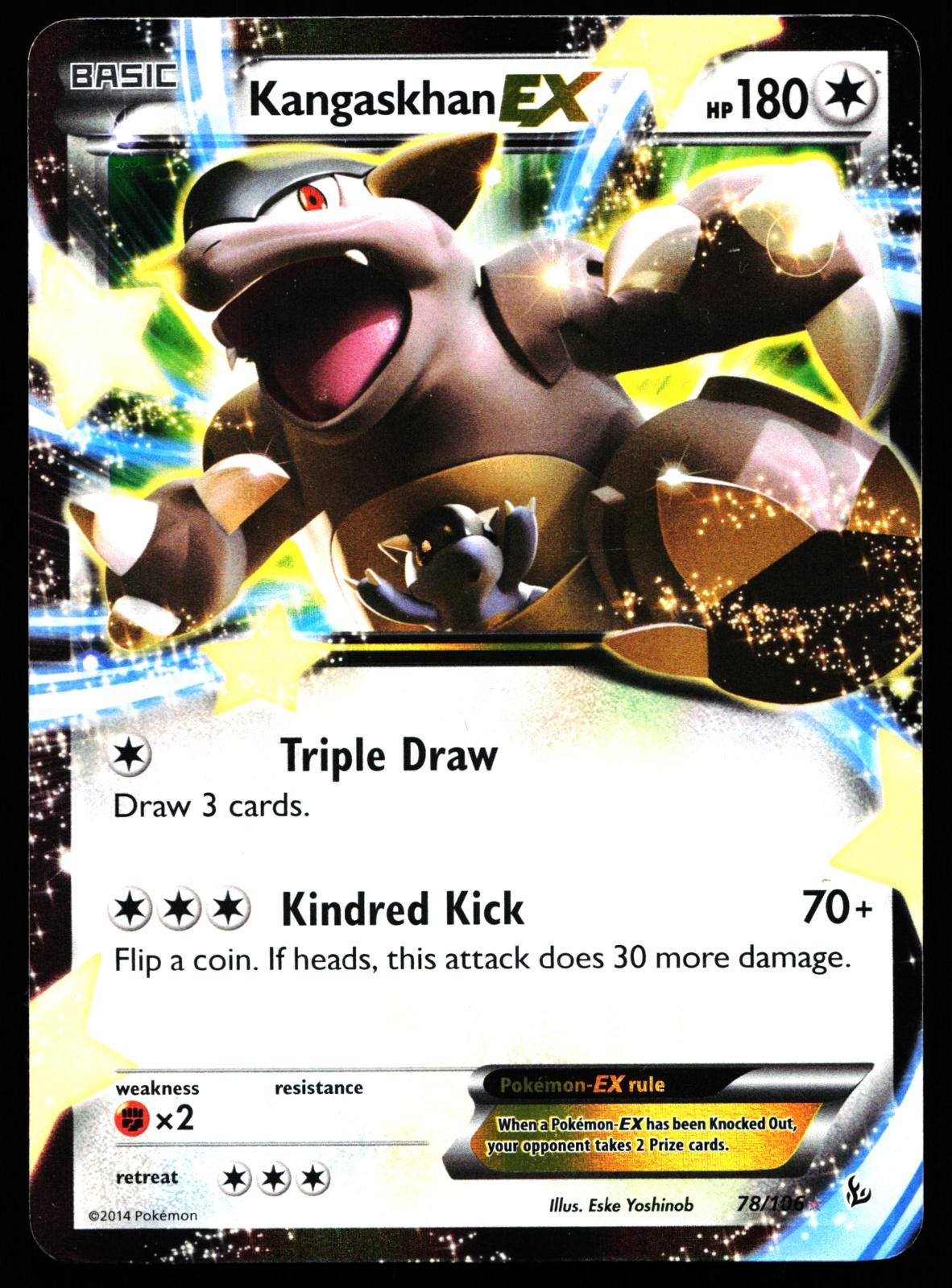 KANGASKHAN EX 78/106 HOLO EX RARE FLASHFIRE POKEMON MP