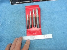 Starrett No S166 Pin Vise Set Vintage USA Octagonal Handle MACHINIST TOOLMAKER F