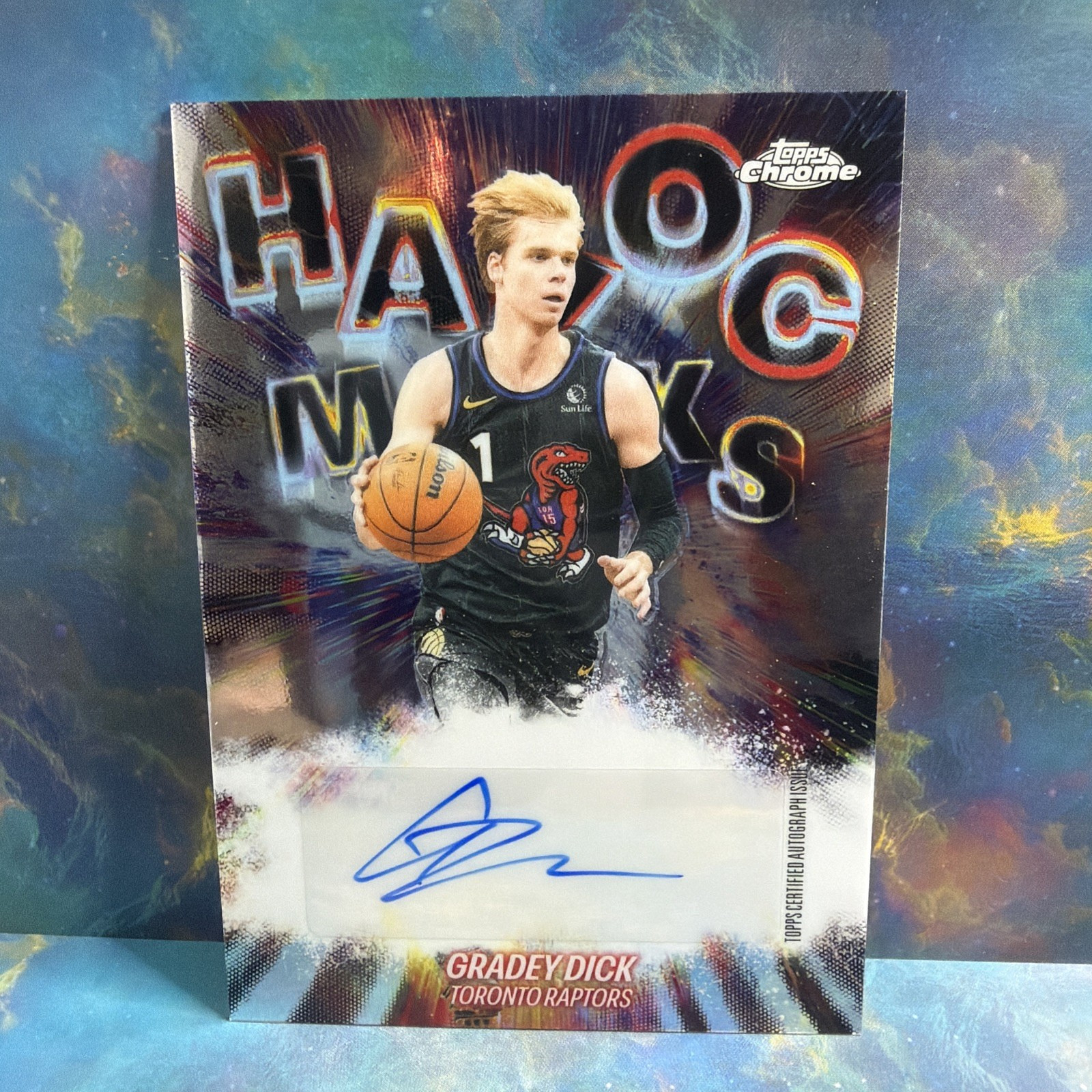 Topps Chrome Updates 2025-26 Gradey Dick Raptors Havoc Marks HM-GD Auto