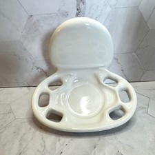 Vintage White Ceramic Porcelain Toothbrush and Cup Holder Wall Mount Restoration