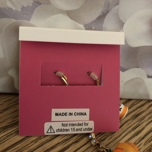 Authentic Betsey Johnson Earrings - Pumpkin & Spice Rhinestone Mismatched NWT - Picture 7 of 12