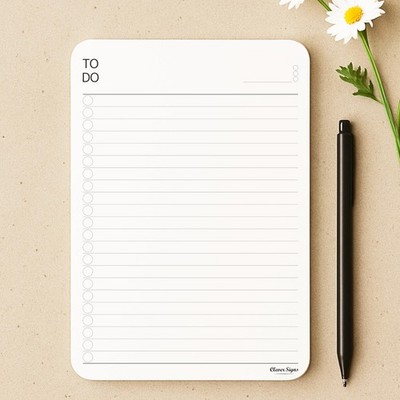 To Do List Notepad   (2 Pack, 50 Sheets Each) A5 Size (8.3''x5.8'') Premium 