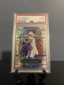 2021 Panini Select - Concourse Justin Herbert #19 Disco Prizm