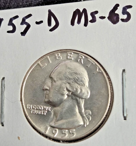 1955-D Uncirculated BU Silver Washington Quarter!