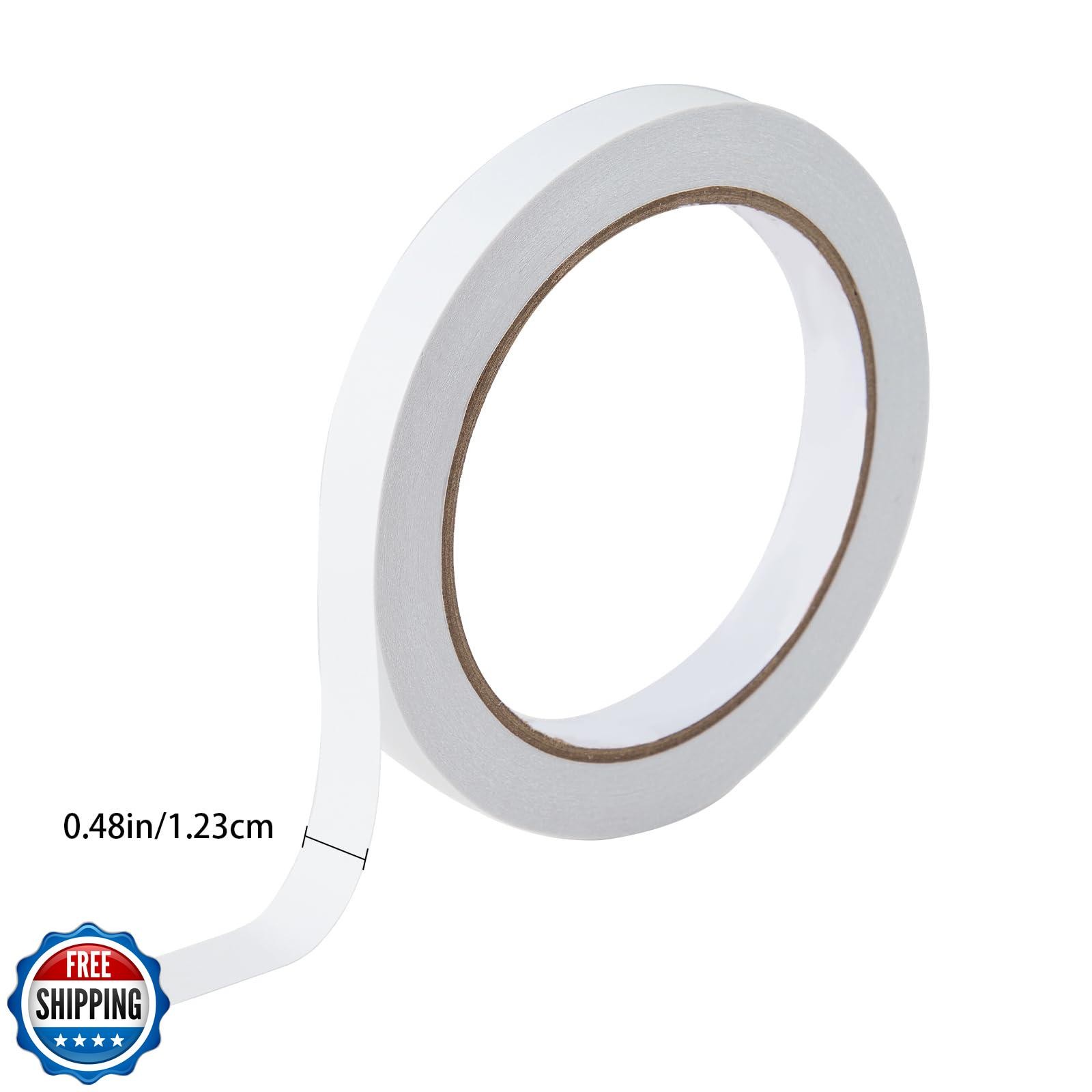 ZZJMCH 1/2" 2 Rolls Double Sided Adhesive Sticky Tape for Arts, DIY, Card Mak