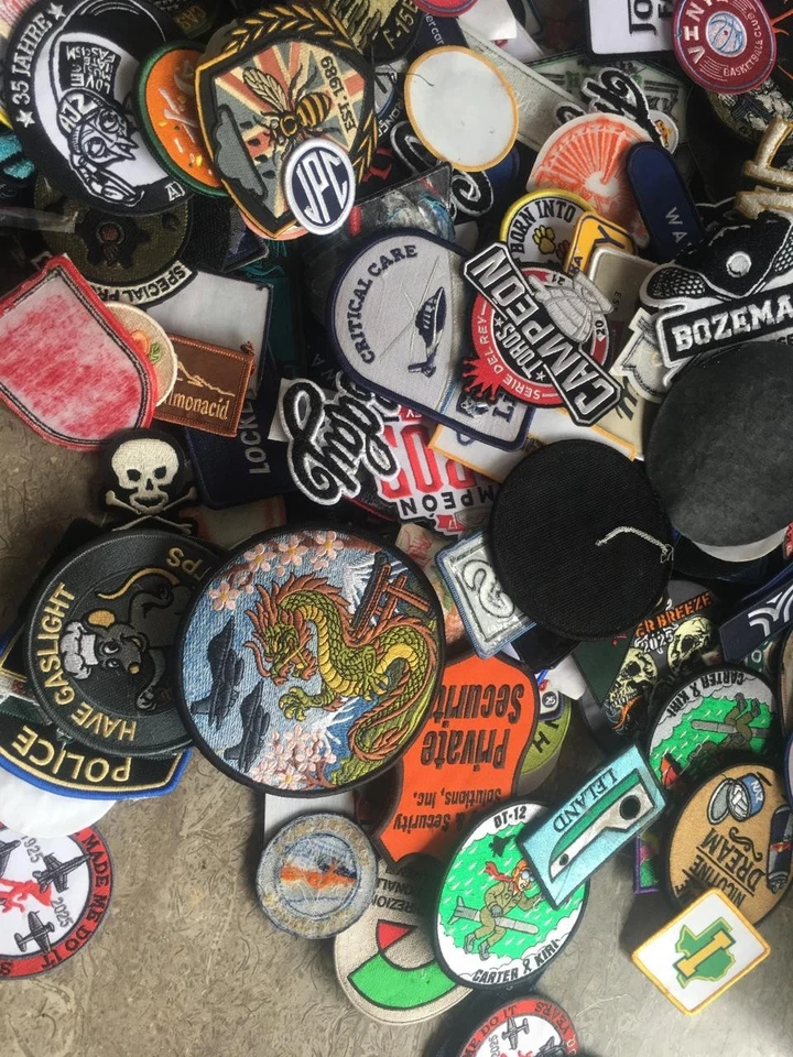 100 Random Mix Vintage Embroidered Patches Sew On Iron On Lot DIY Clothing Patch - Image 3 of 4