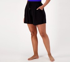 Jantzen Women's Swimsuit Sz L Woven Pull-On Tie-Waist Cover-Up Black A602061