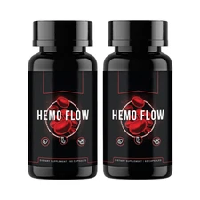 2-Pack Hemo Flow Capsules, HemoFlow Supports Blood Flow and Health -120 Capsules