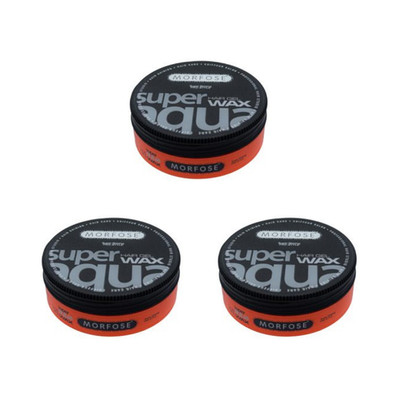Morfose Super Aqua Hair Styling Gel Wax 175ml Orange Haarwachs Glänzend 3 er Set