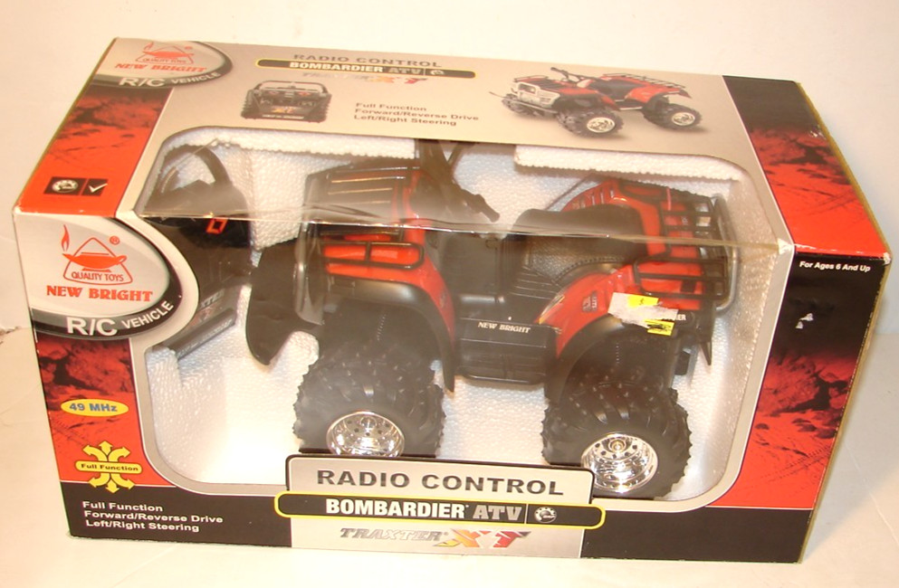 Vintage NEW BRIGHT Remote Control  R/C BOMBARDIER ATV 4-Whee